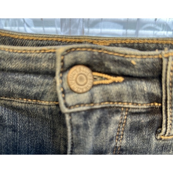 Judy Blue Denim Shorts Women's Size Medium Mid-Rise Cut-off Dark Wash Stretch - Picture 5 of 16